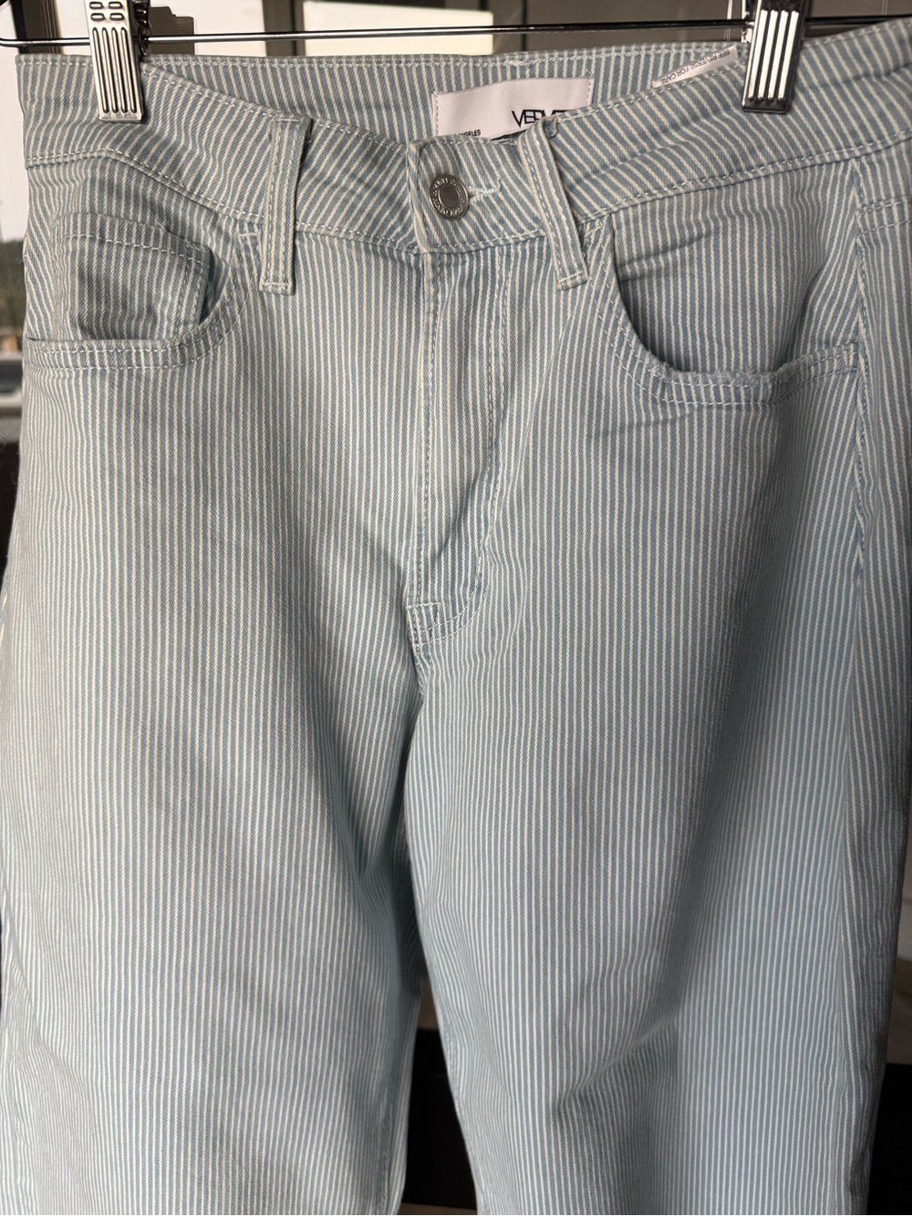 Straight-Leg Jeans in Light Stripe - Women - Picture 6 of 9